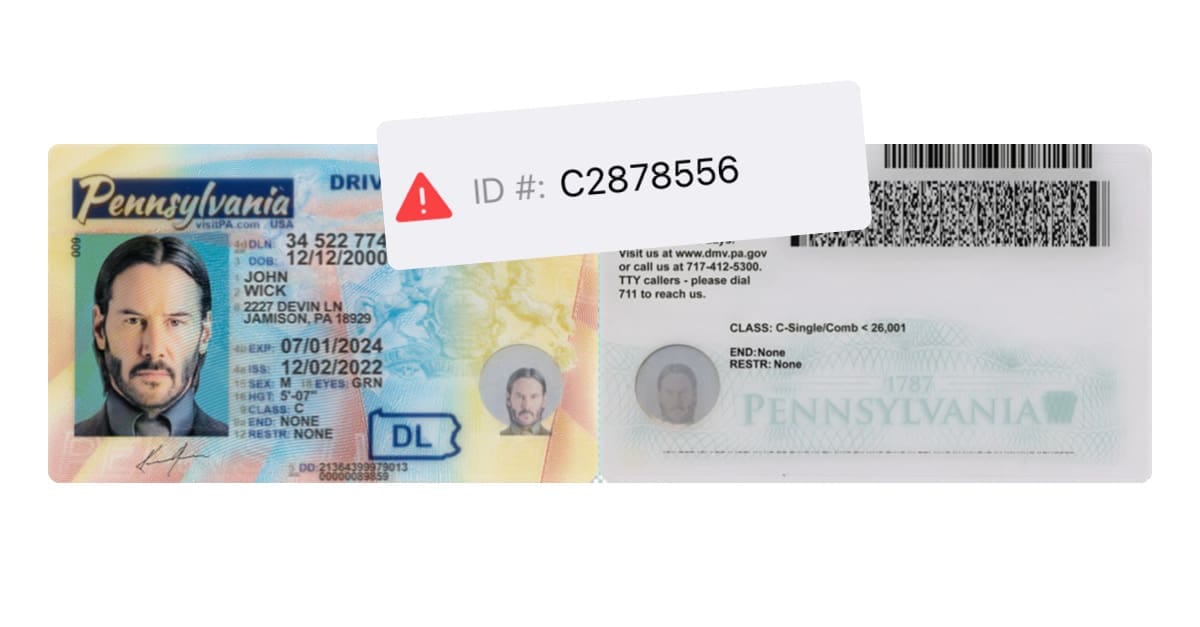 Fausse carte d'identité passeport découlant de la licence Générateur en Ligne